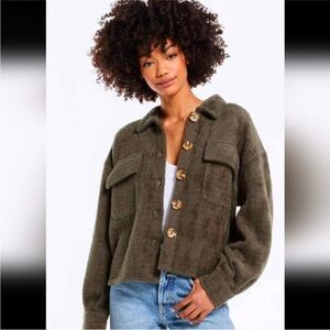 Z Supply Cropped Button-Up Jacket